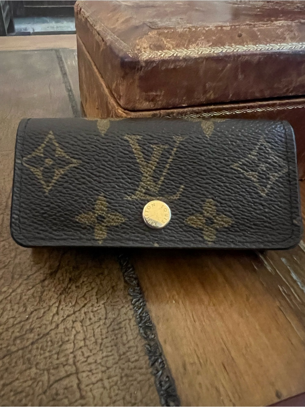 Louis Vuitton Monogram Brown Canvas Key Holder EUC!!